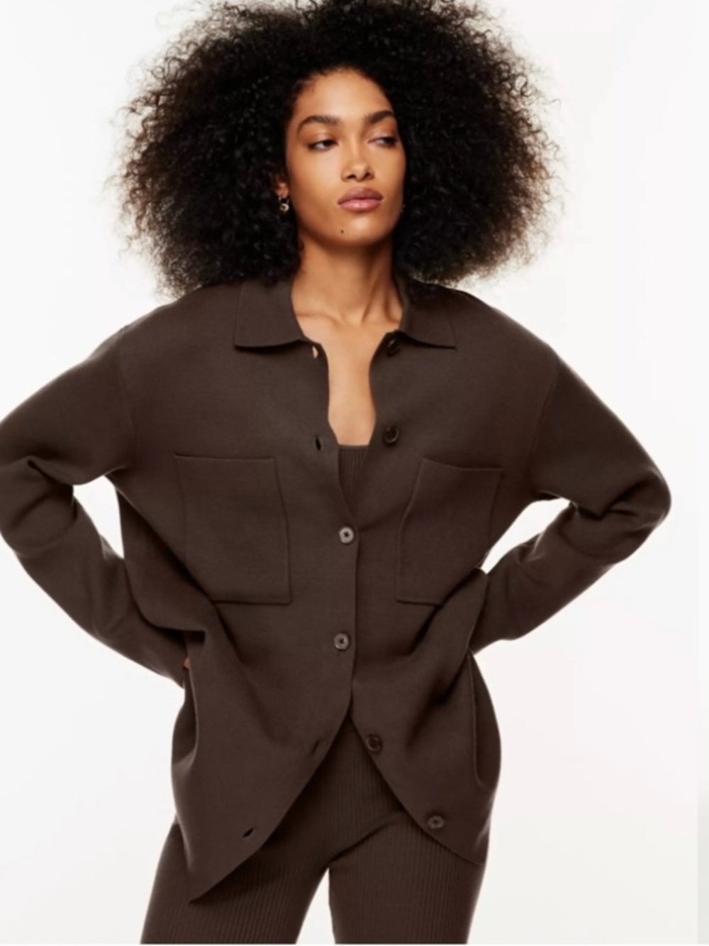 NWOT Aritzia Babaton Society Sweater in Brown XS
